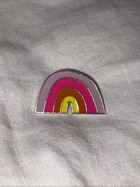 Pink Yellow Rainbow Enamel Pin